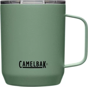 Stainless steel insulated travel mug for camping with double-wall construction